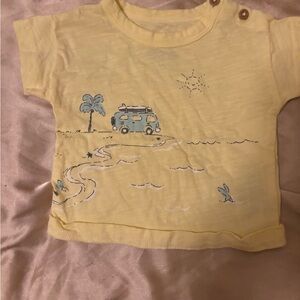 Carter's Yellow Tee with Beach Scene